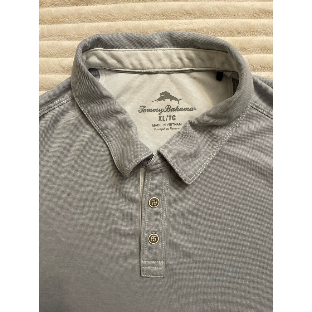 Tommy Bahama Island Zone Short Sleeve Polo Mens Size Xl‎ Grey